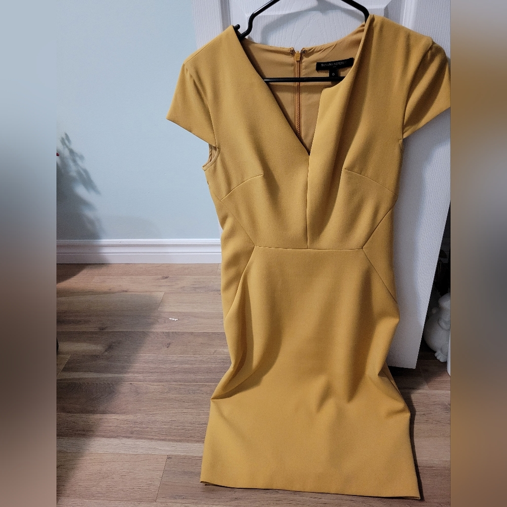 Banana Republic Yellow Mustard Dress